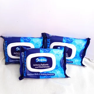 دستمال مرطوب آرایش پاک کن Dolphin